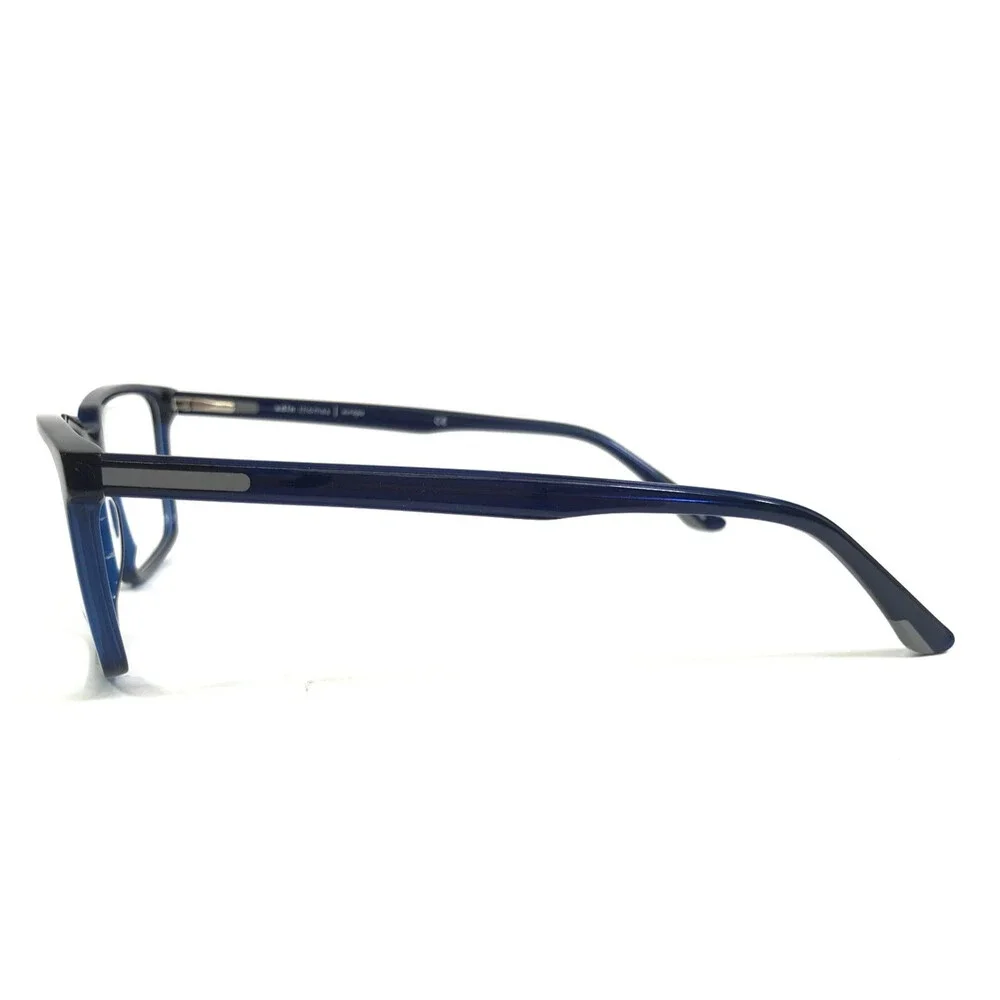 Adin Thomas Eyeglasses Frames AT-514 C3 Matte Navy Blue Gray Square 55-17-148